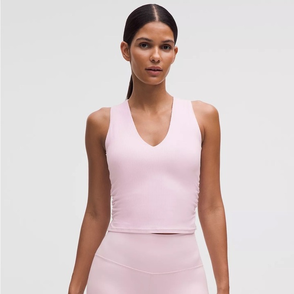 lululemon athletica Tops - Lululemon All It Takes V-Neck Tank Top w/ built-in bra in Blissful Pink - 14 NWT